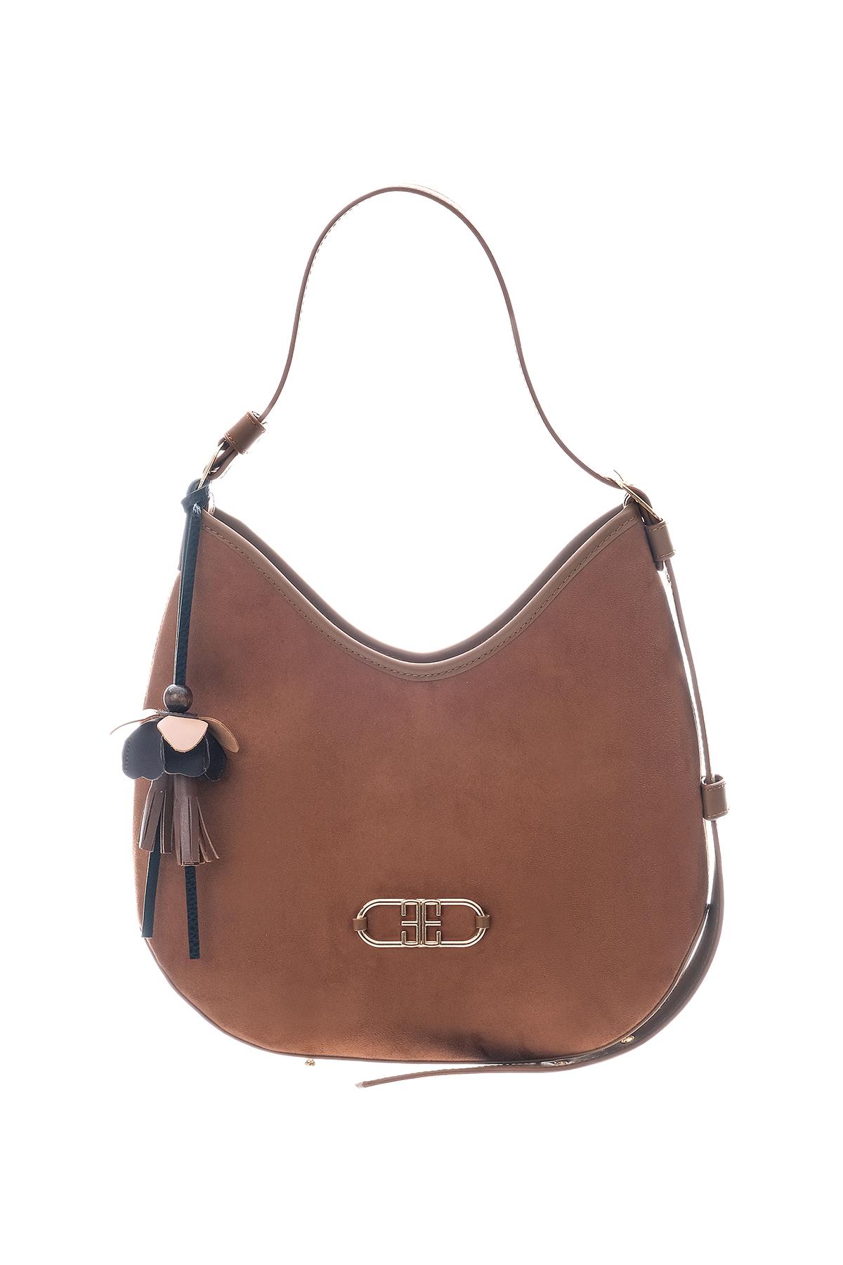 Süet Çapraz Kullanım Alternatifli Geniş Hacimli Omuz Çanta