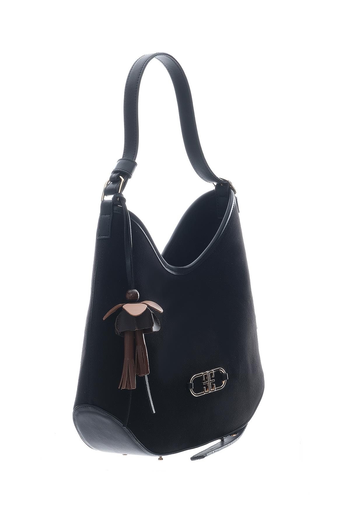 Süet Çapraz Kullanım Alternatifli Geniş Hacimli Omuz Çanta