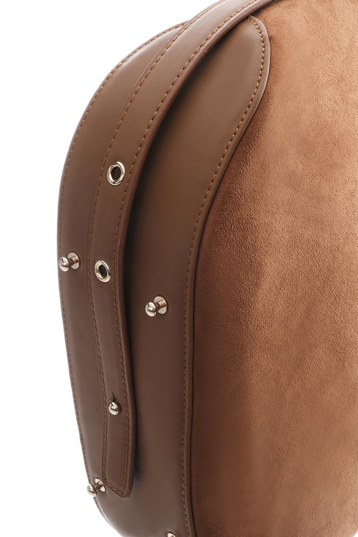 Süet Çapraz Kullanım Alternatifli Geniş Hacimli Omuz Çanta