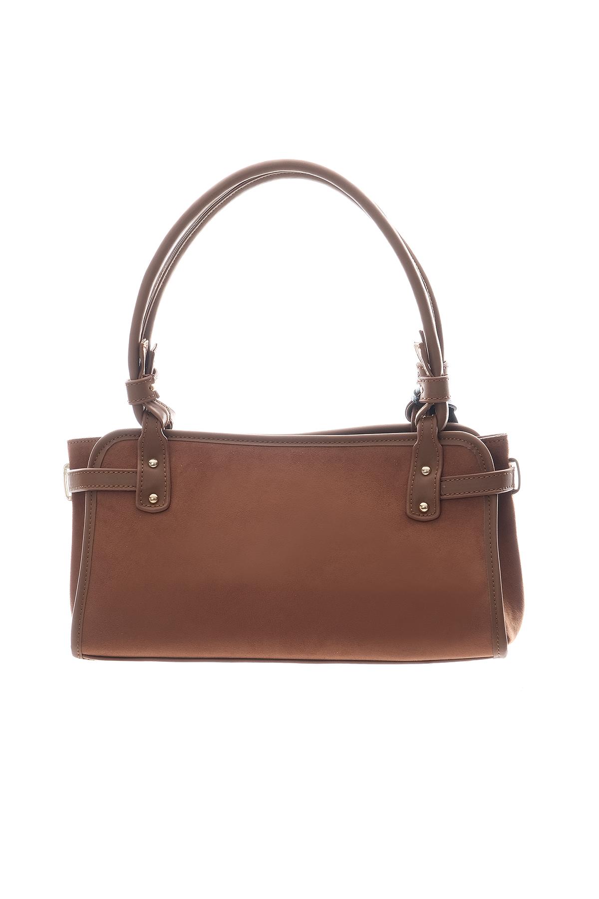 Süet Cep Detaylı El Omuz Çanta