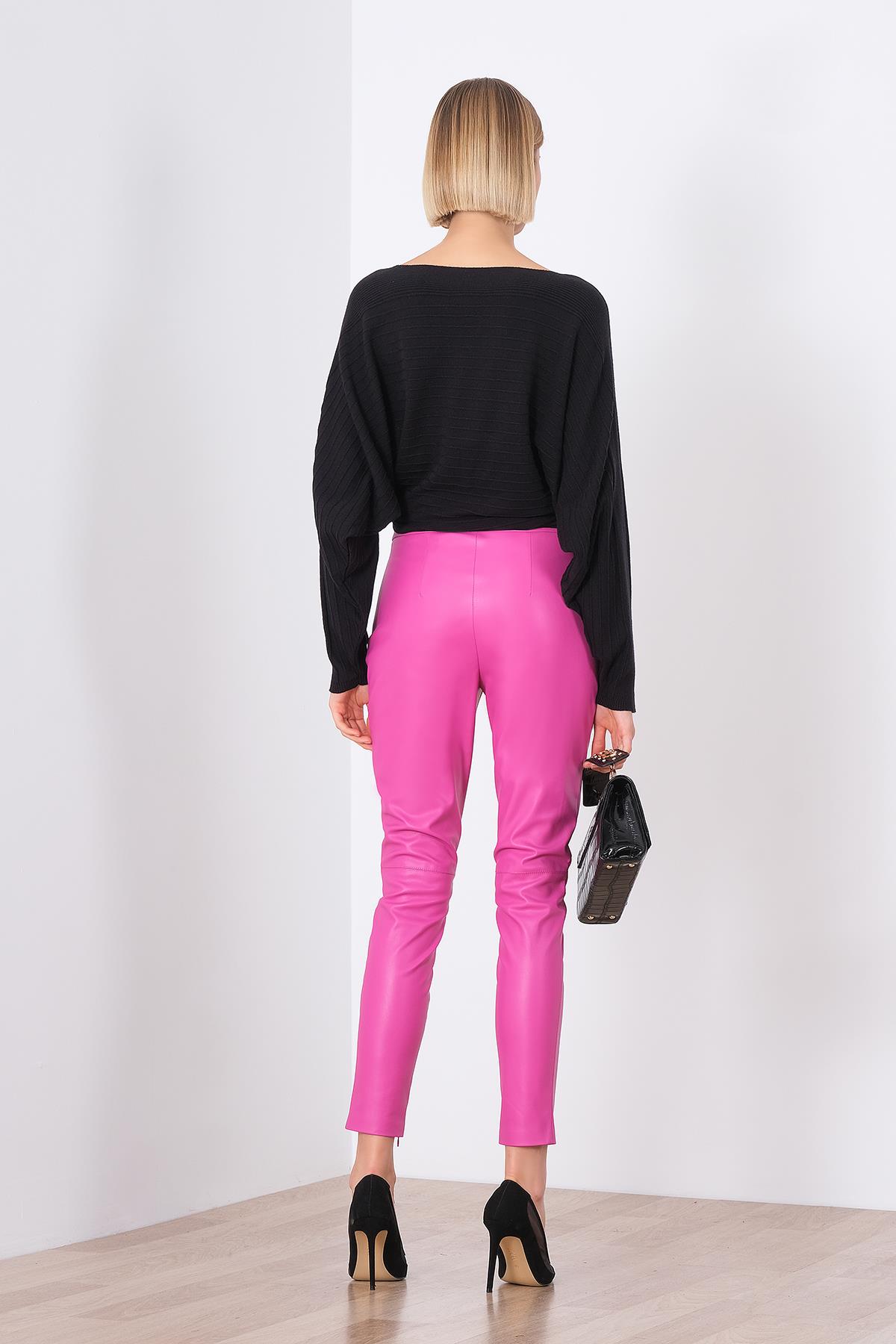 Suni Deri Skinny Pantolon