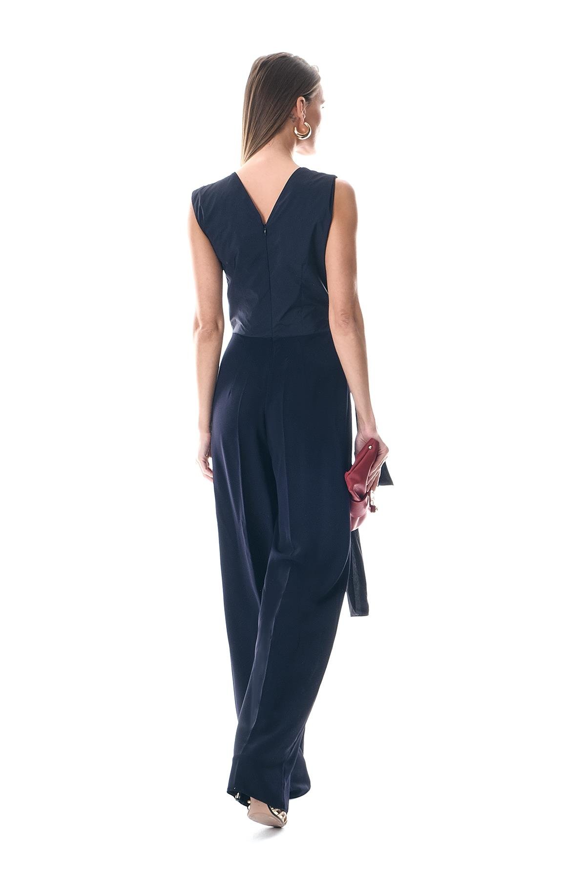 Tafta Garnili Gold Tokalı Bol Paça Tulum