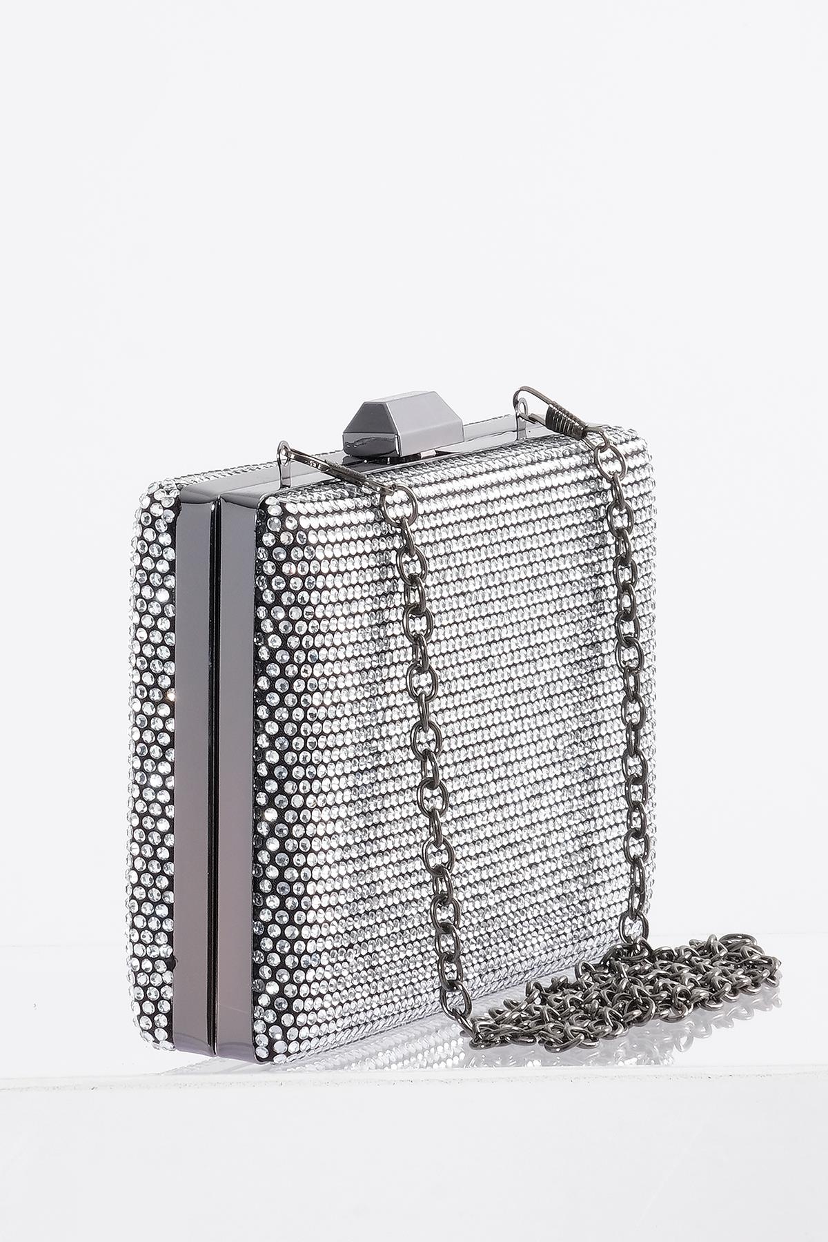 Taş Detaylı Zincir Askılı Gece Çantası