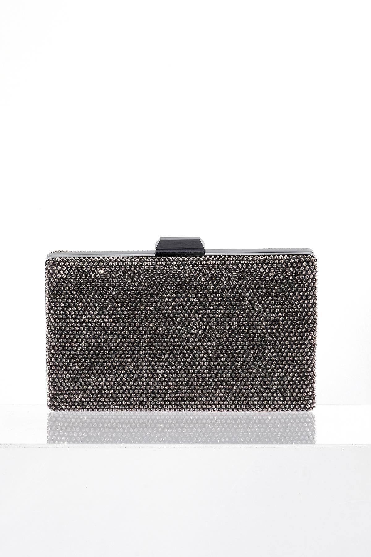 Taş Detaylı Zincir Askılı Gece Çantası