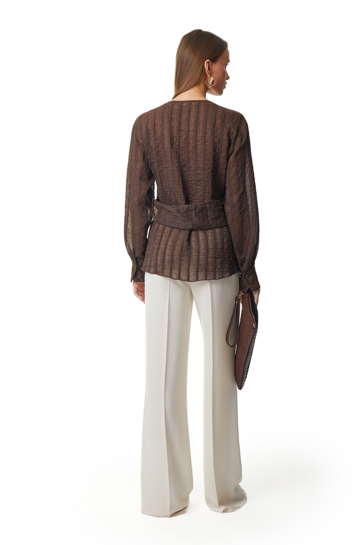 Uzun Kollu V Yaka Bluz