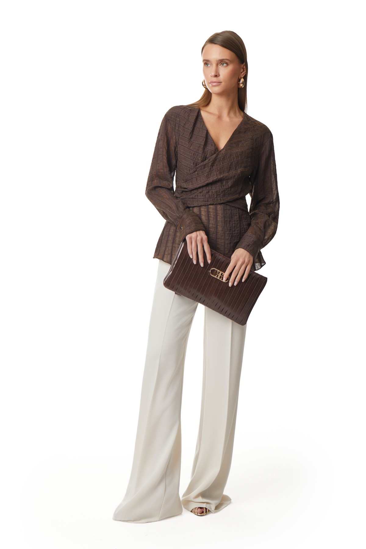 Uzun Kollu V Yaka Bluz