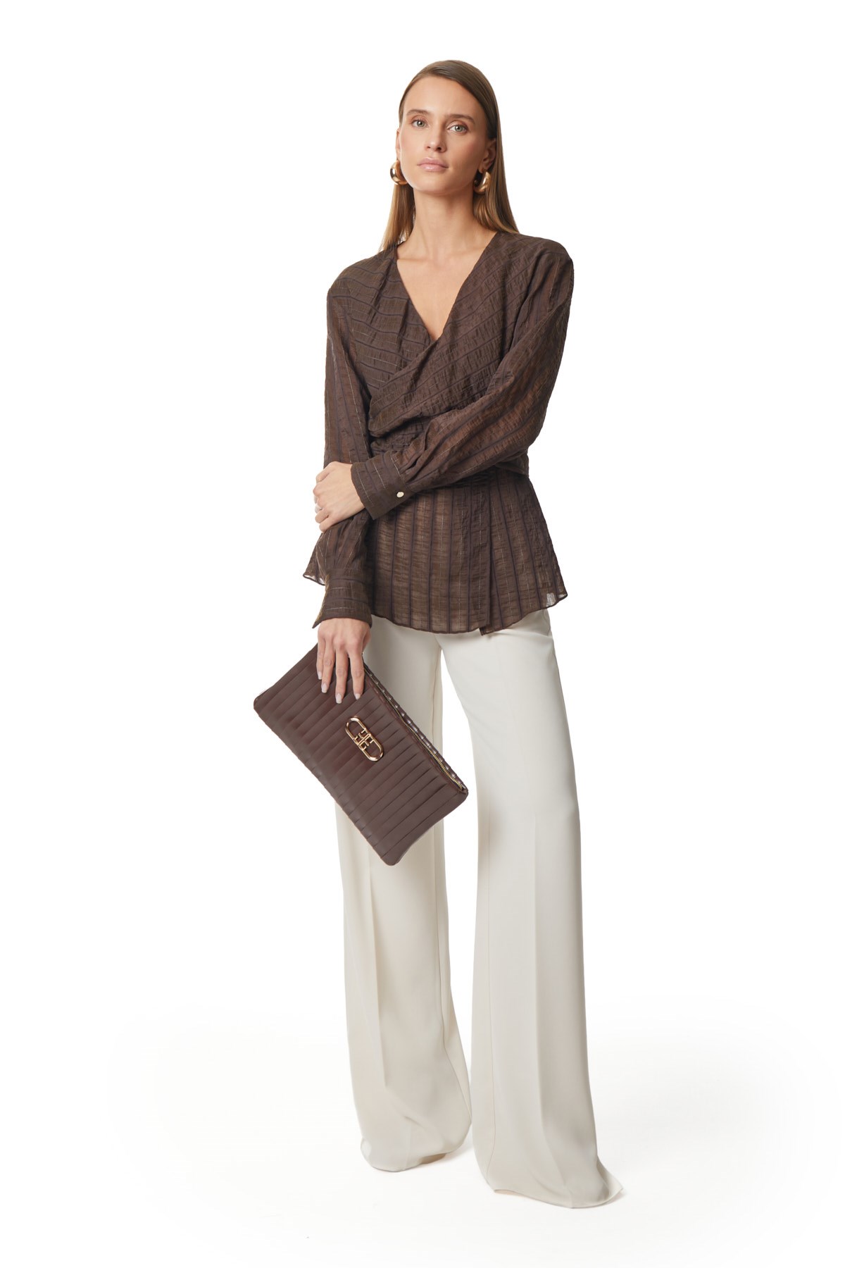 Uzun Kollu V Yaka Bluz