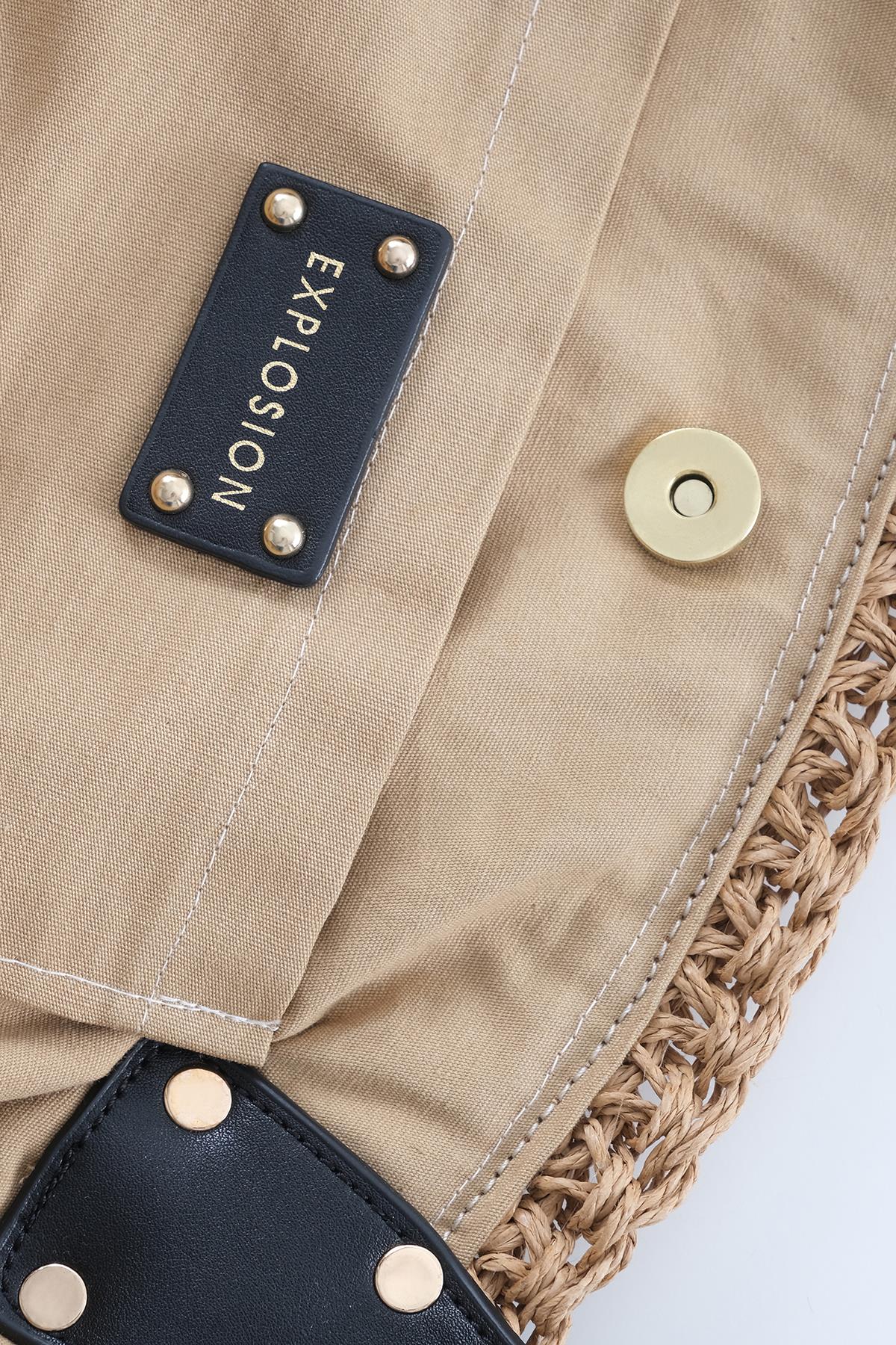 Vegan Deri, El Örgü ,Büyük, Plaj, Günlük Çanta.