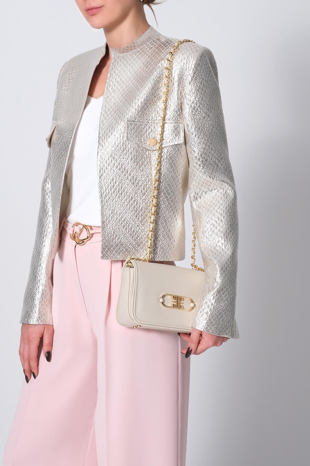 Vegan Deri, Gündüz Gece Kullanışlı, Zincirli, Çok Gözlü Şık Çanta