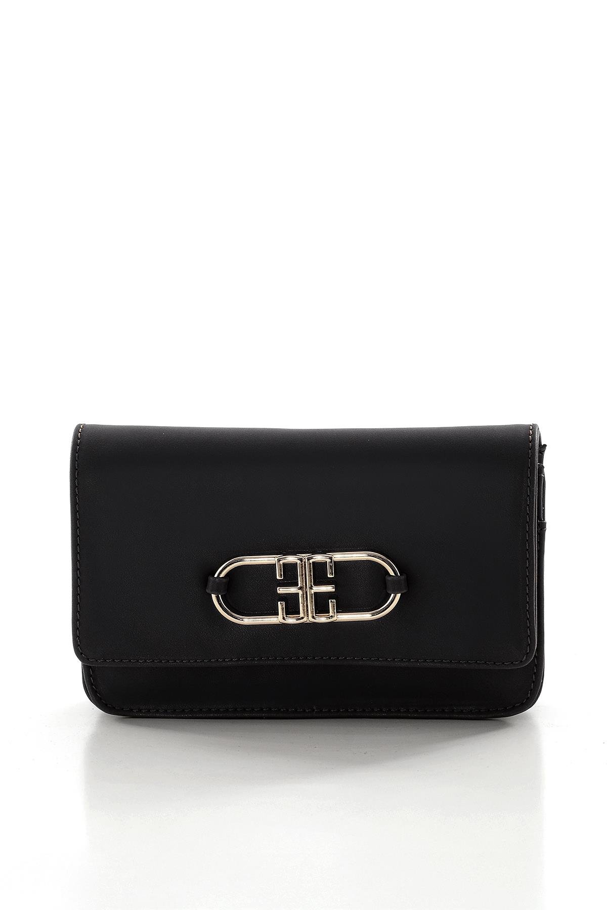 Vegan Deri, Gündüz Gece Kullanışlı, Zincirli,  Şık Cüzdan Çanta