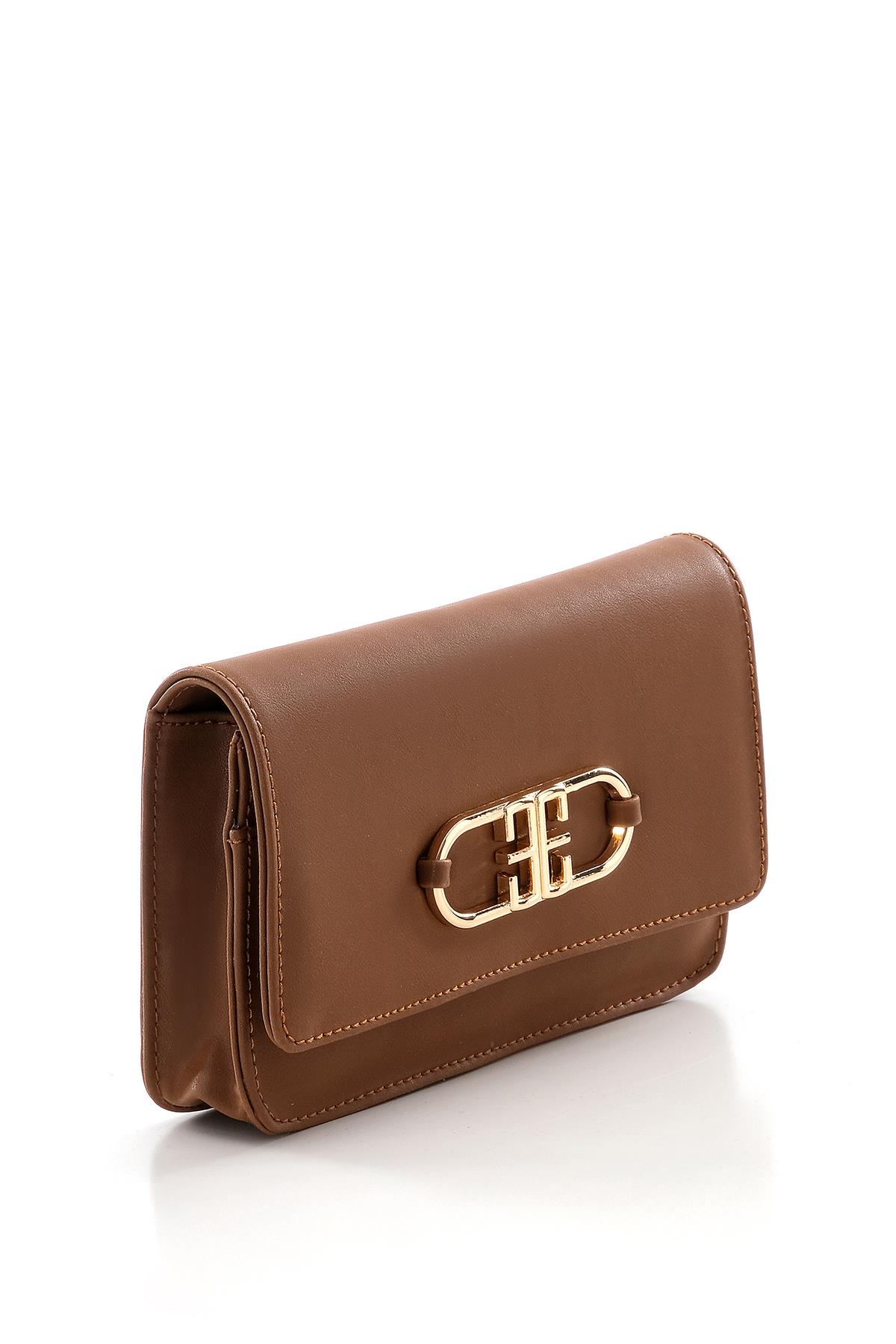 Vegan Deri, Gündüz Gece Kullanışlı, Zincirli,  Şık Cüzdan Çanta