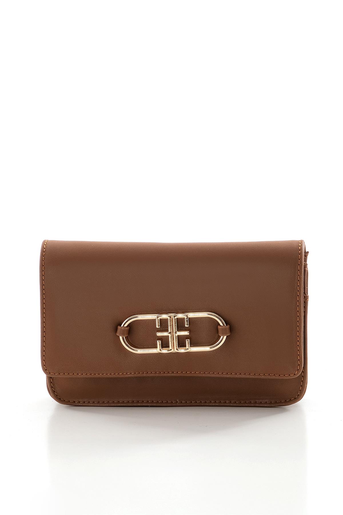 Vegan Deri, Gündüz Gece Kullanışlı, Zincirli,  Şık Cüzdan Çanta