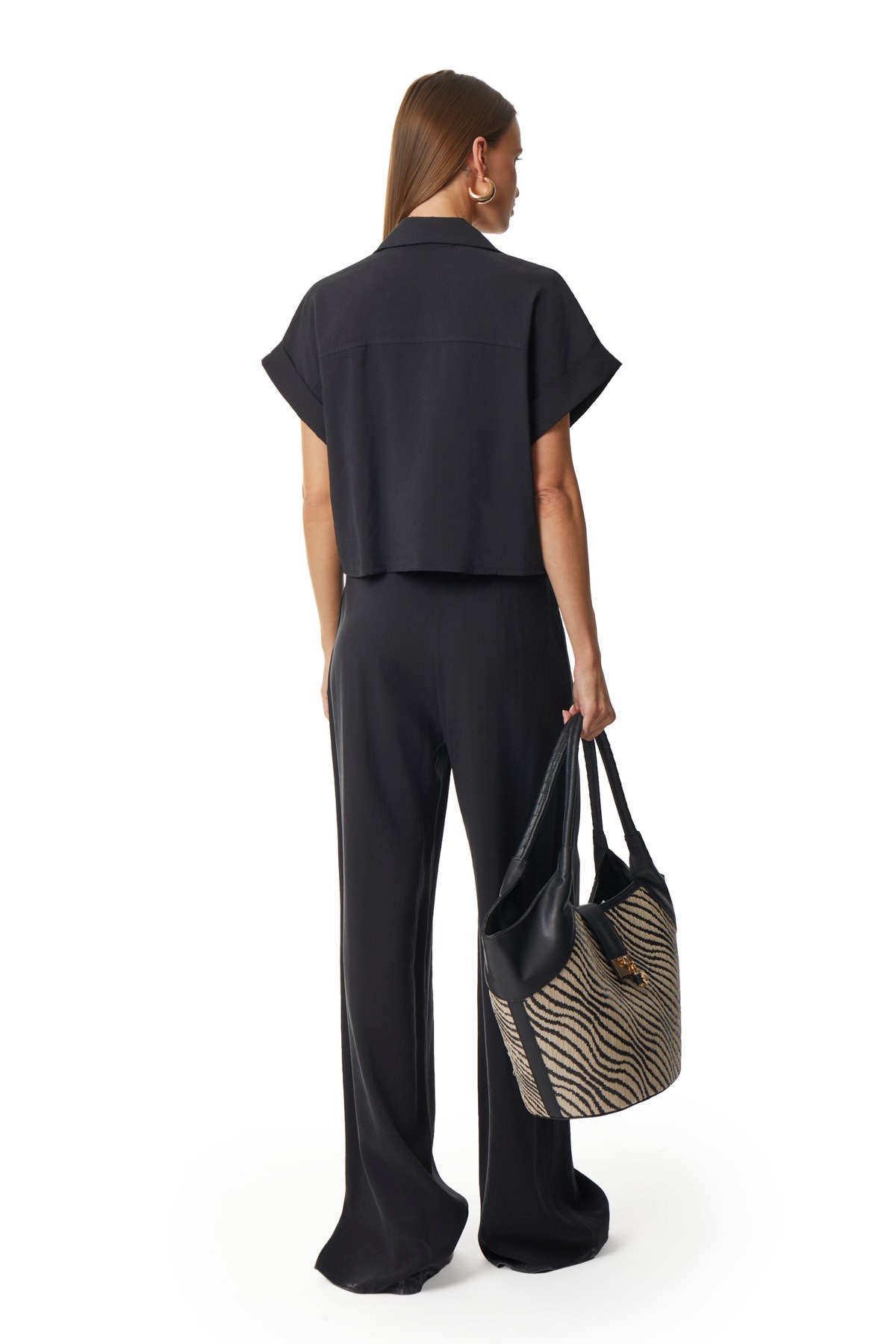 Yakalı Kruvaze Bluz