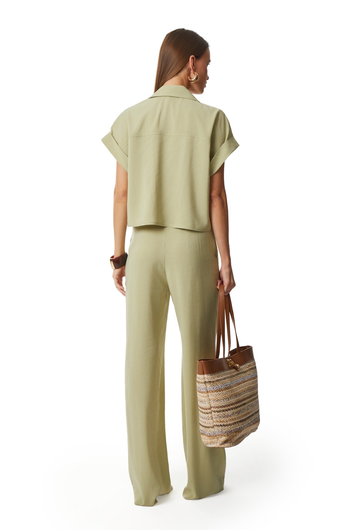 Yakalı Kruvaze Bluz