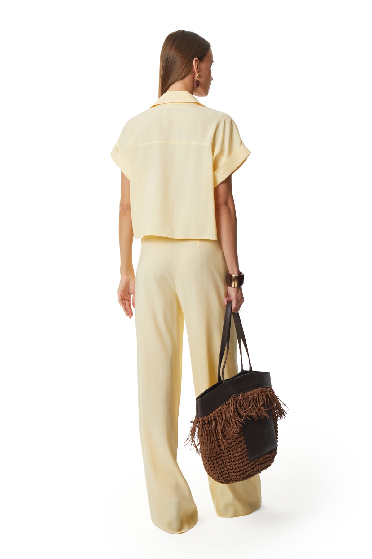 Yakalı Kruvaze Bluz