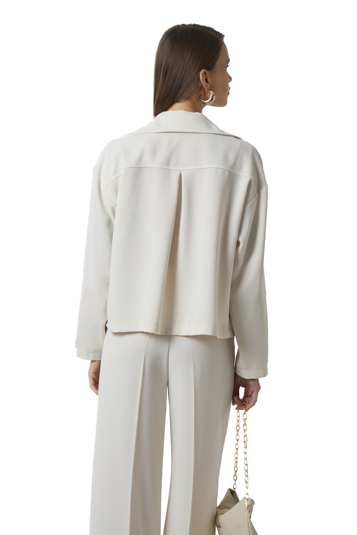 Yakalı Oversize Şık Ceket