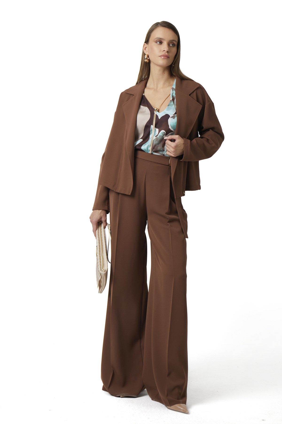Yakalı Oversize Şık Ceket