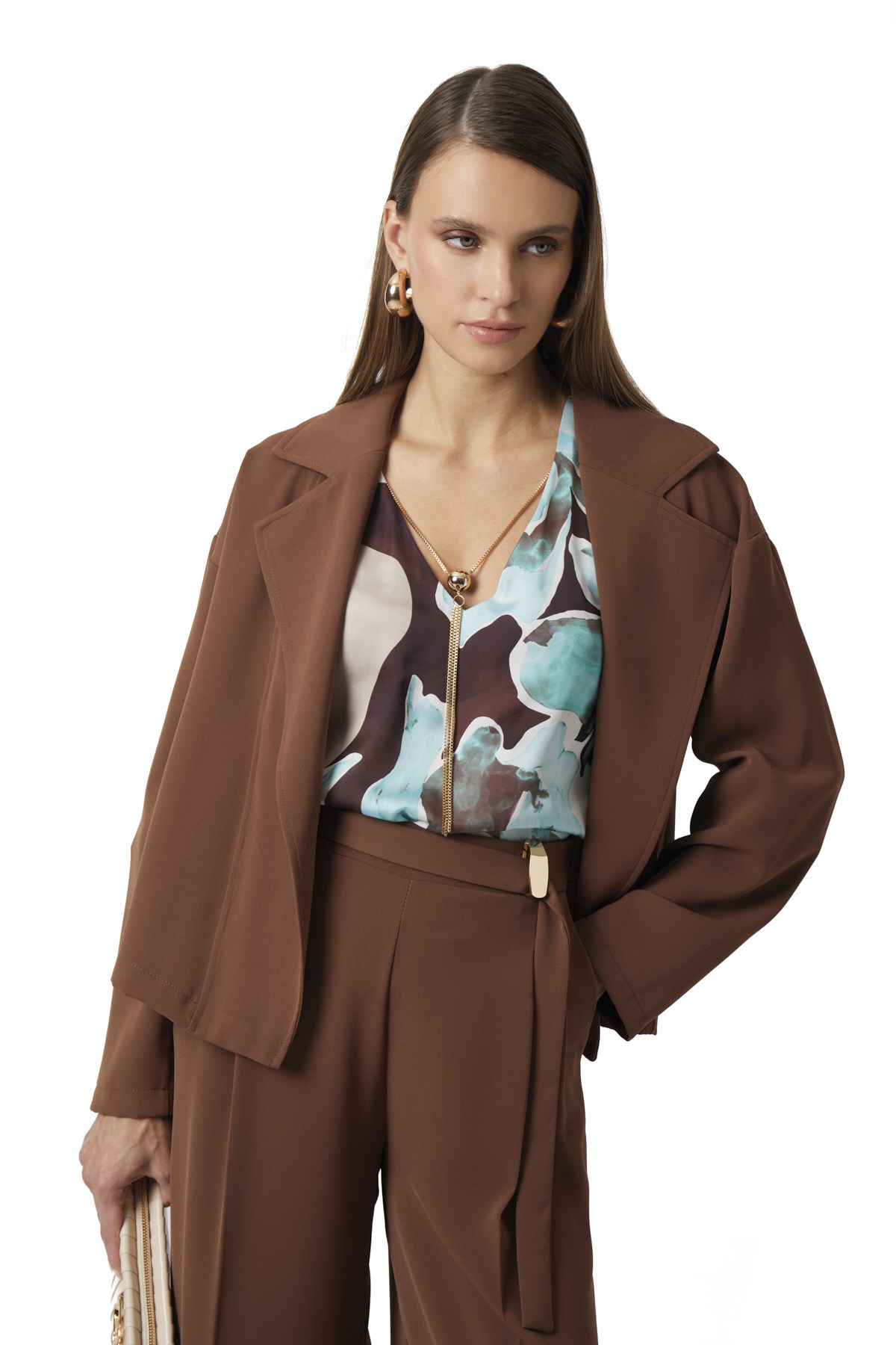 Yakalı Oversize Şık Ceket