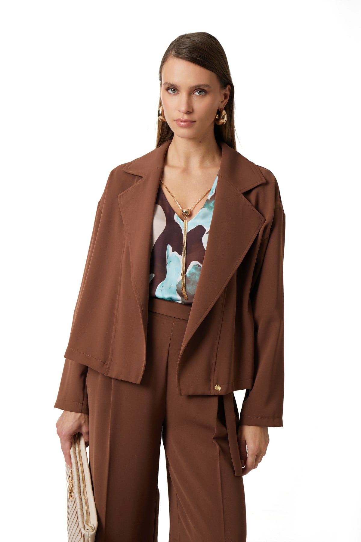 Yakalı Oversize Şık Ceket
