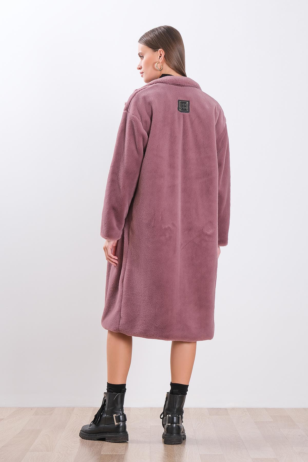 Yakalı Suni Kürk Kaban