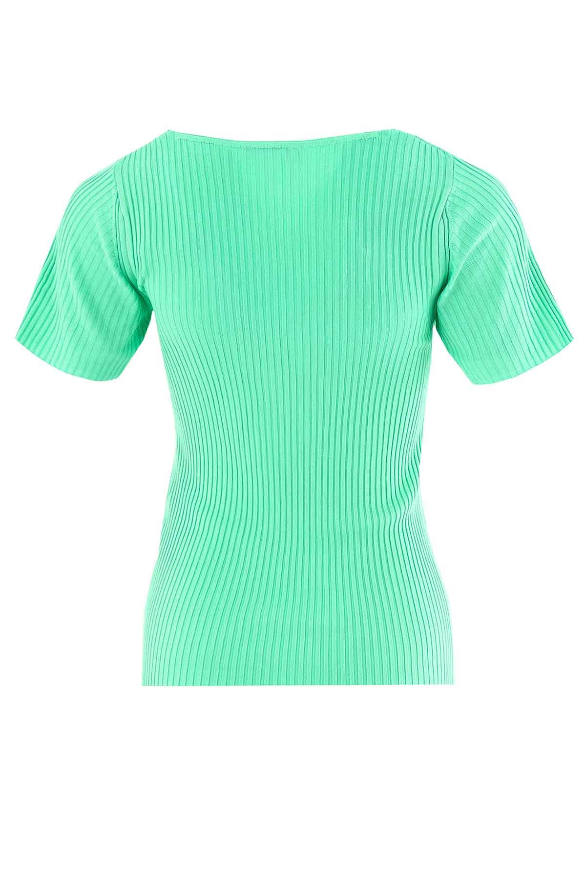 Yarım Kollu V Yaka Triko