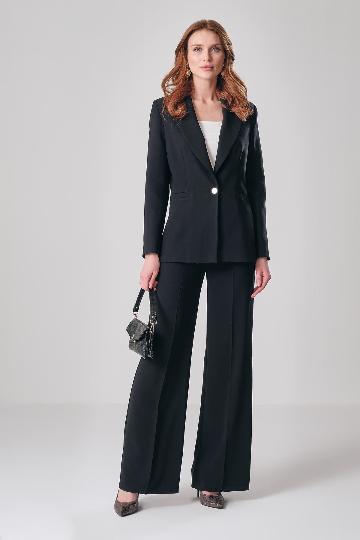 Yüksek Bel Cepli Pantolon