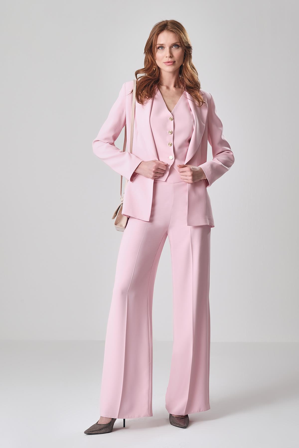 Yüksek Bel Cepli Pantolon