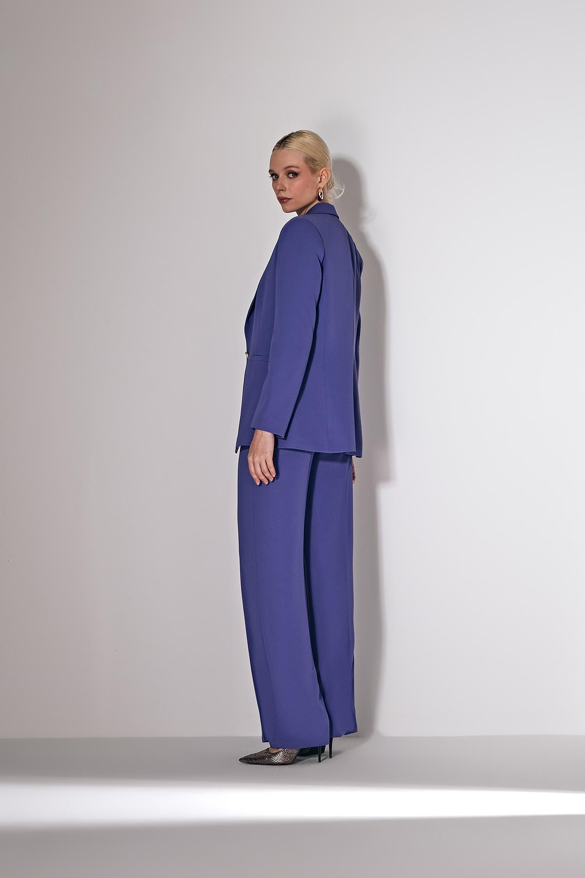 Yüksek Bel Cepli Pantolon