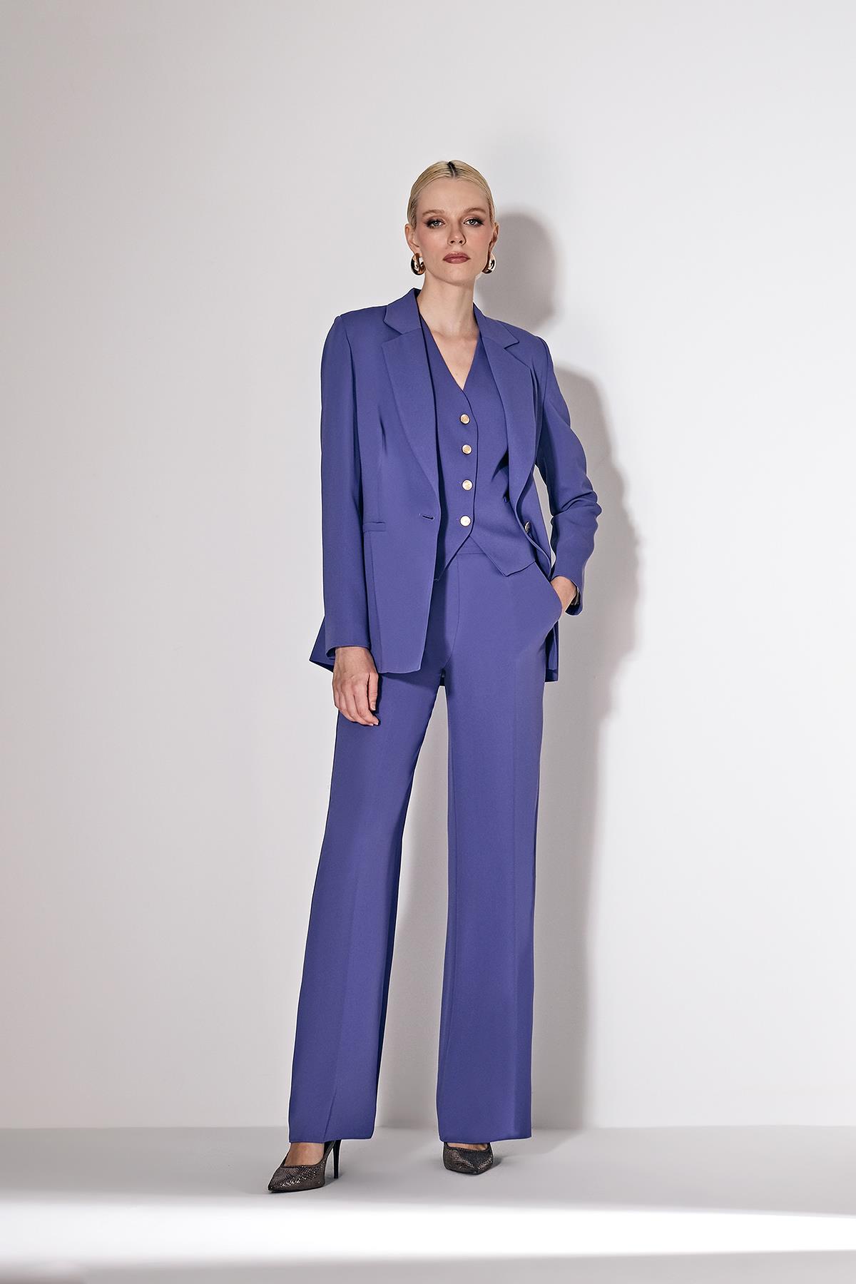 Yüksek Bel Cepli Pantolon