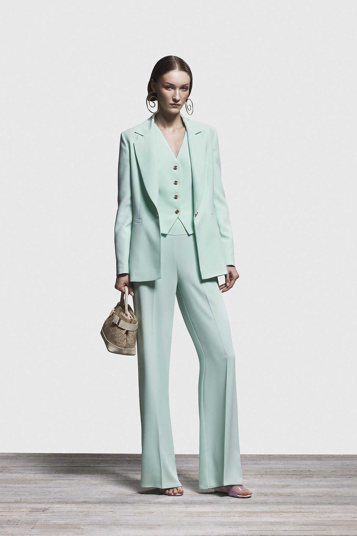 Yüksek Bel Cepli Pantolon