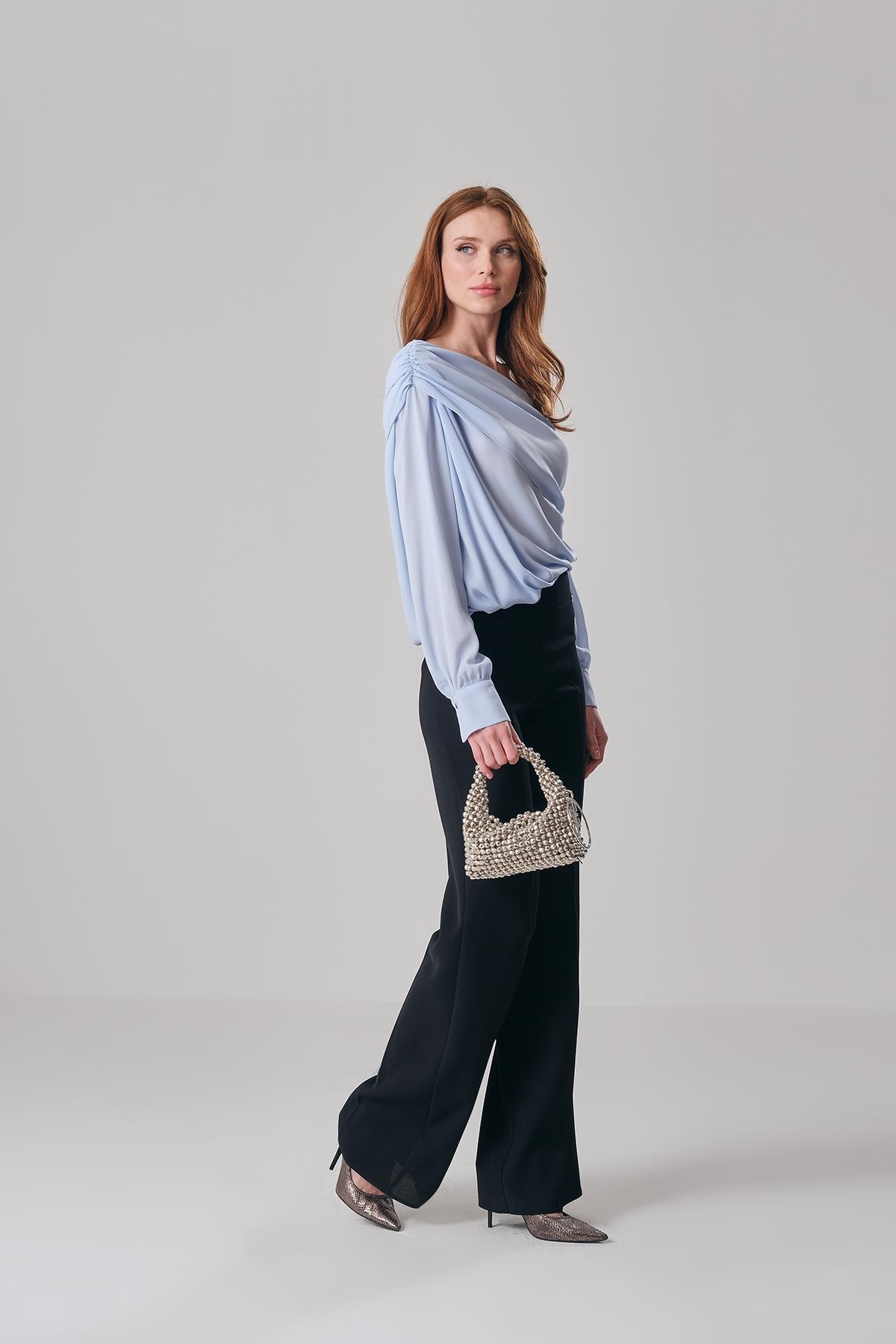 Yüksek Bel Krep Pantolon