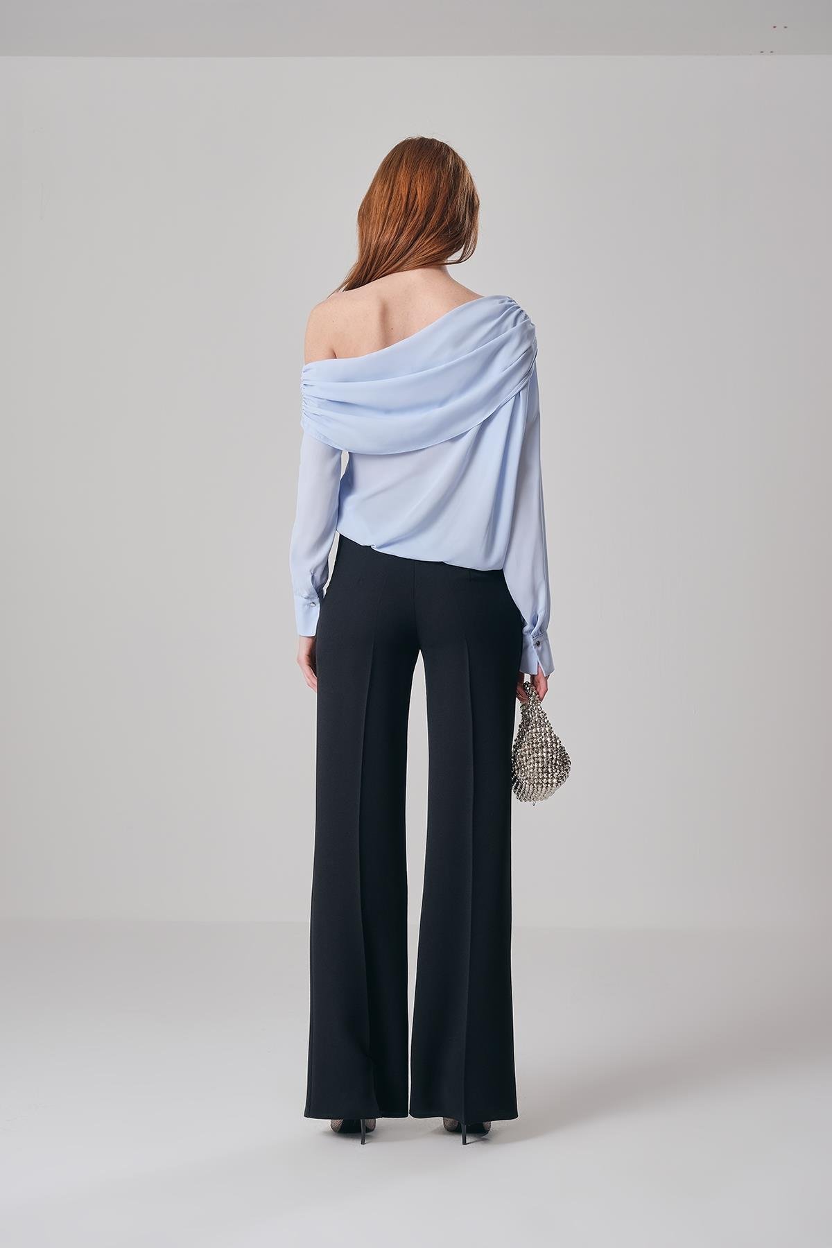 Yüksek Bel Krep Pantolon