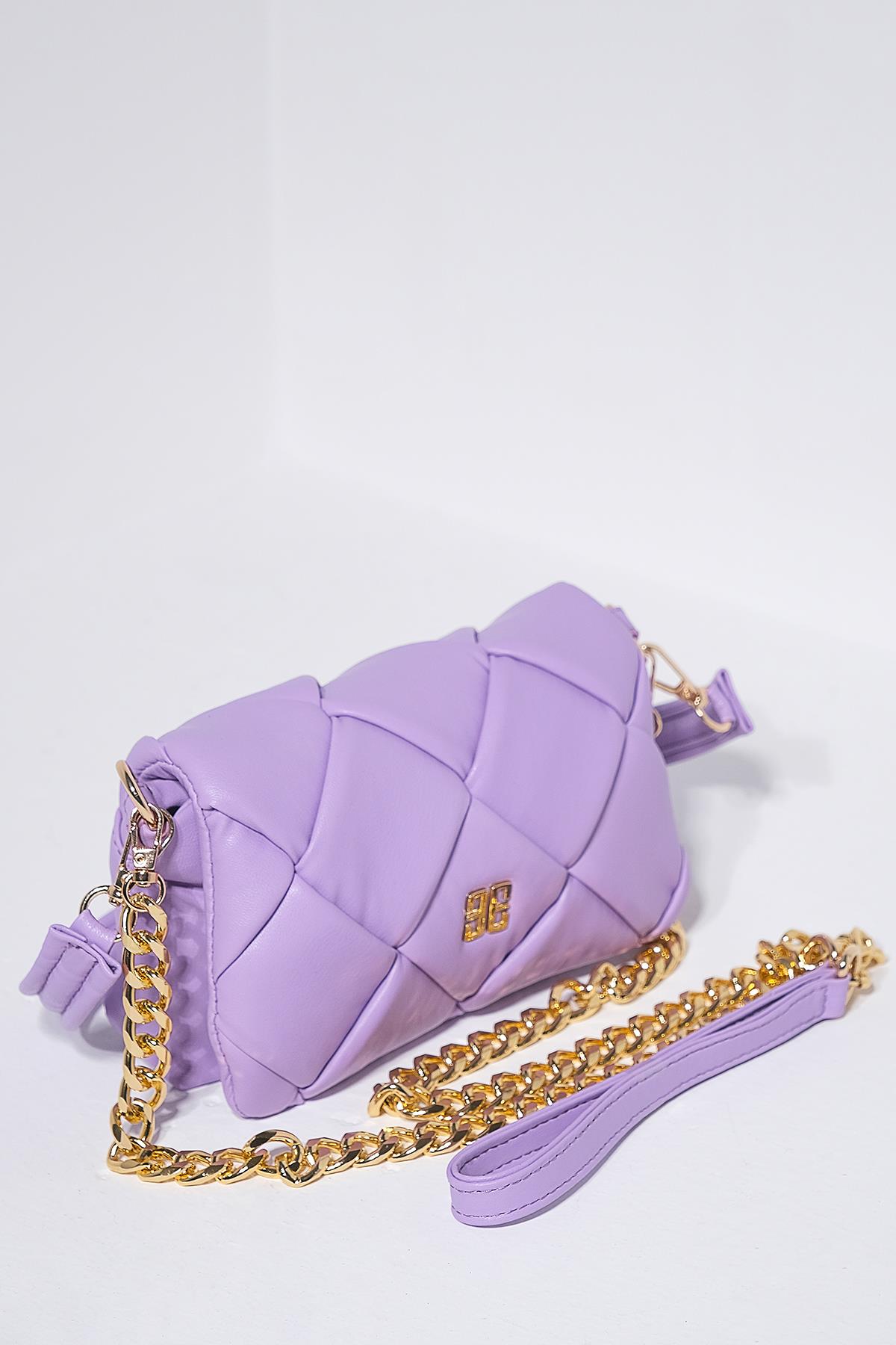 Zincir Askılı Mini Puf Çanta