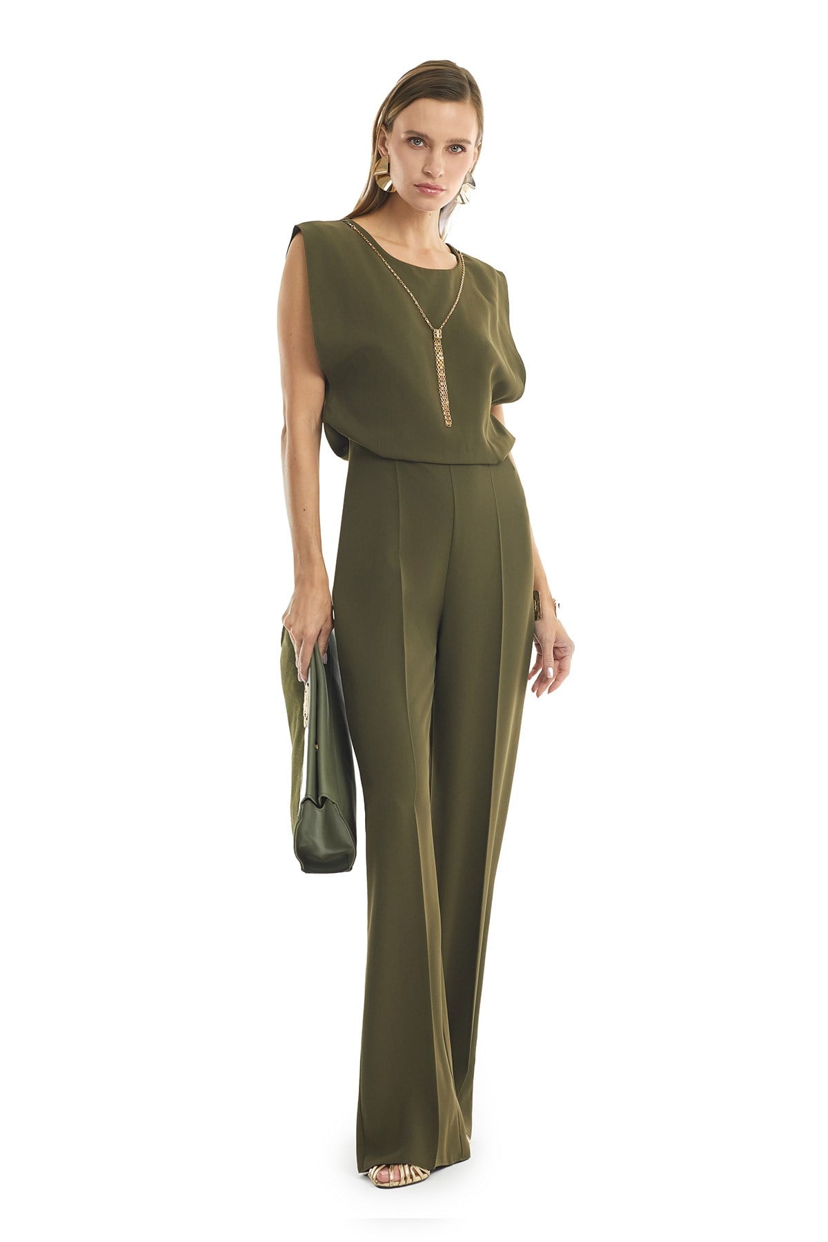Zincir Kolye Detaylı Tulum