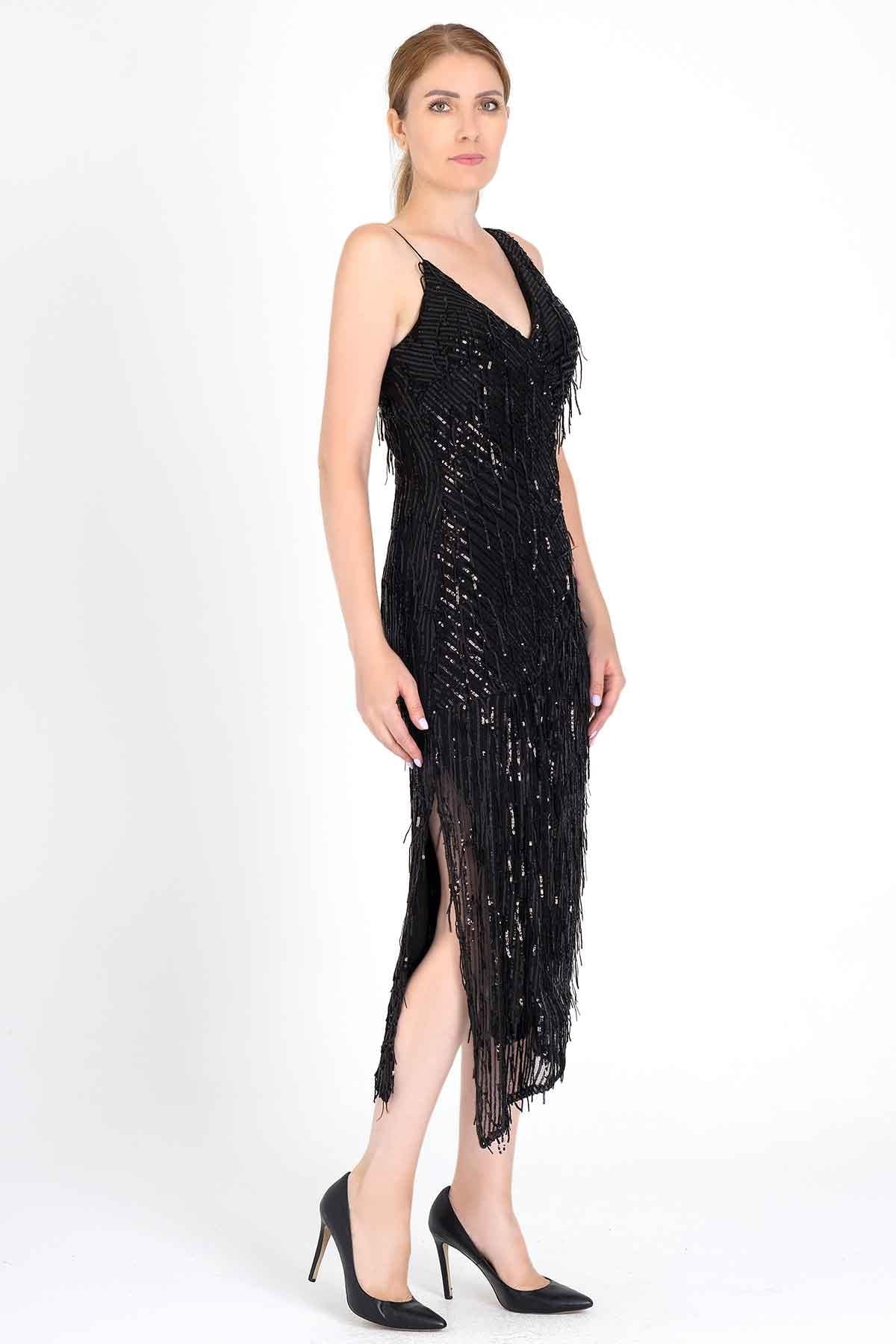 Asimetrik Abiye Elbise