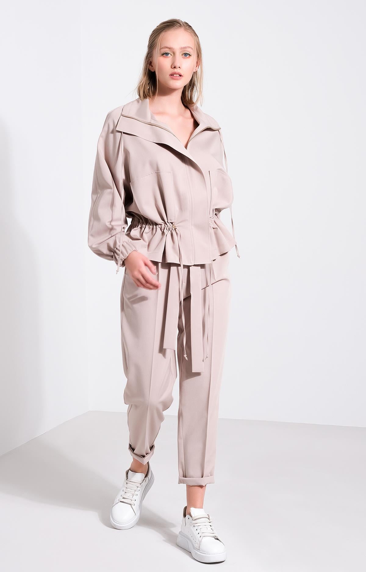 Bağcıklı Bomber Ceket