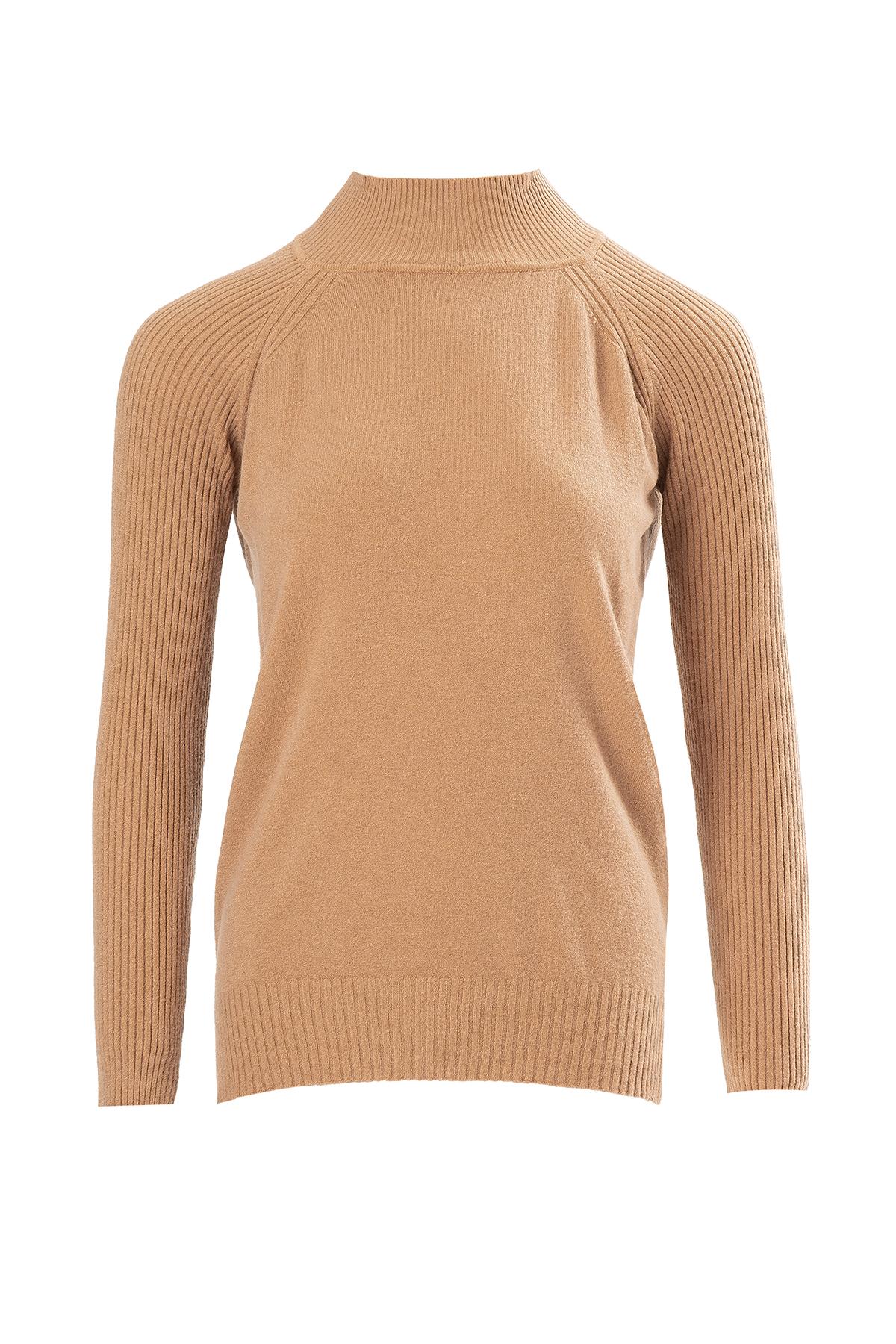 Boğazlı Kolu Fitilli Triko