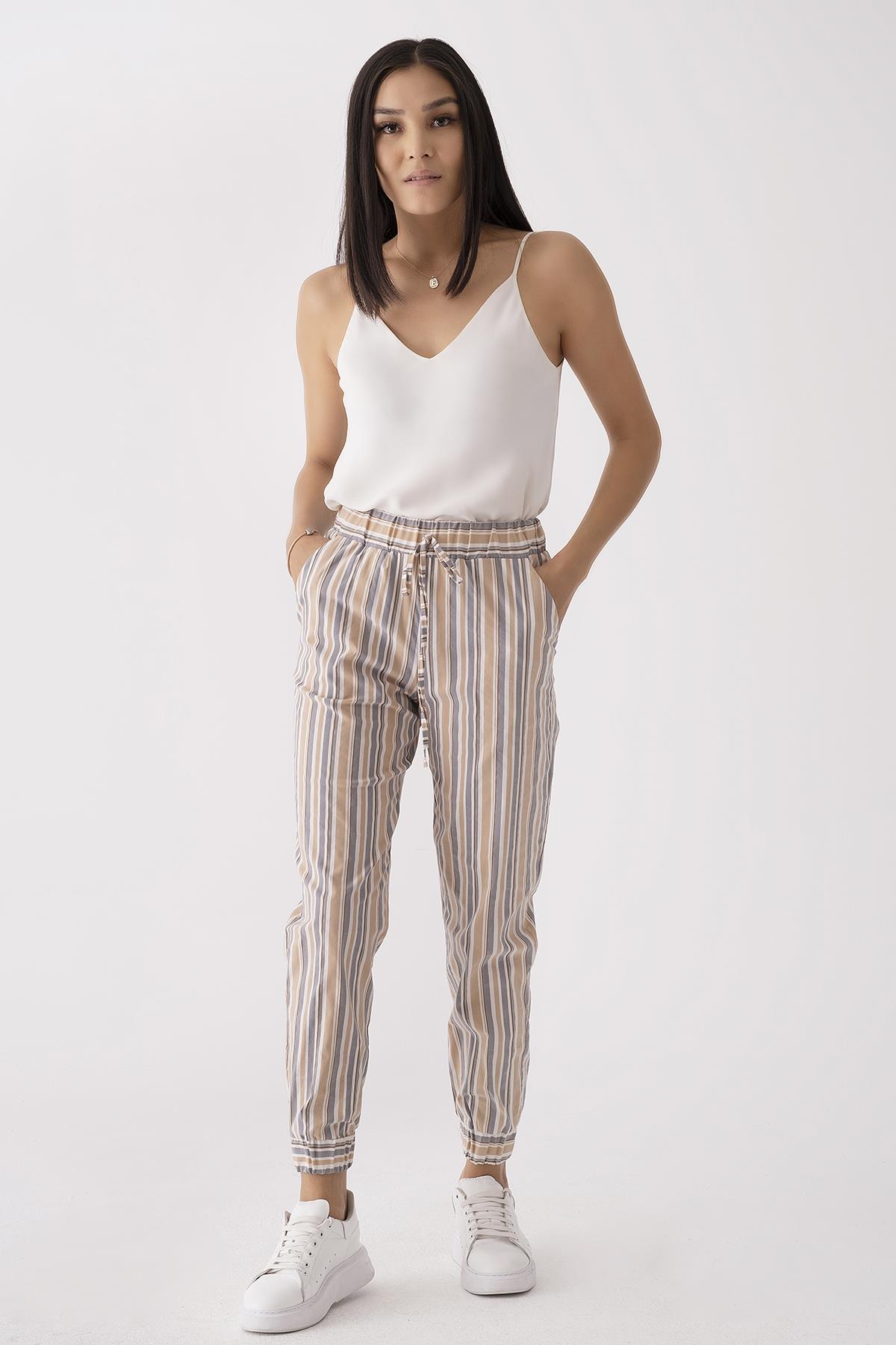 Çizgili Jogger Pantolon
