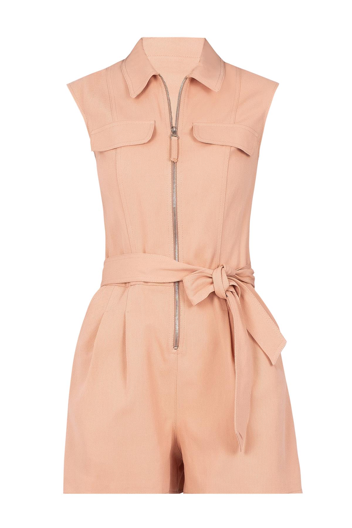 Denim Efektli Koton Tulum