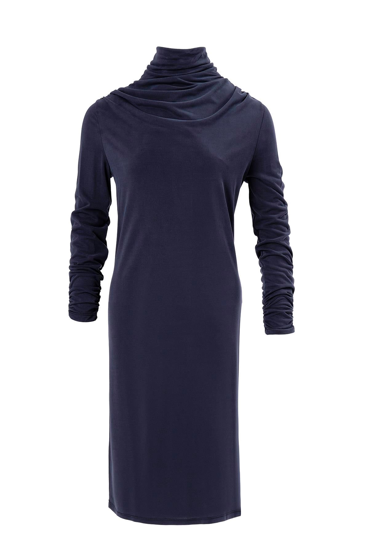 Dik Yaka Örme Elbise