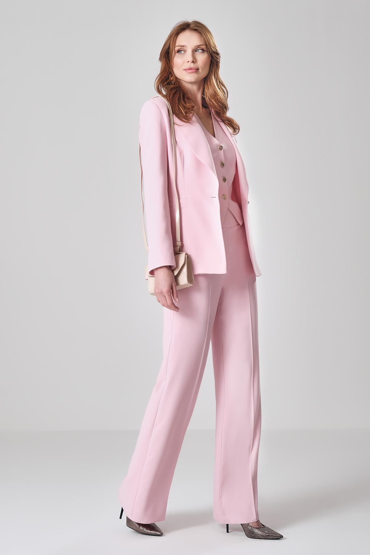 Gold Logo Düğmeli Blazer Ceket