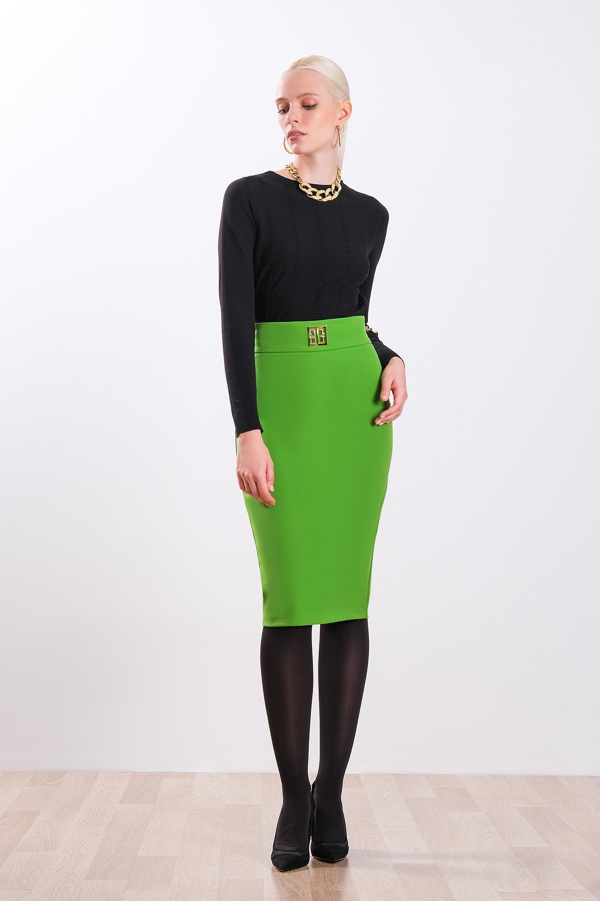 Gold Metal Logolu Kalem Etek