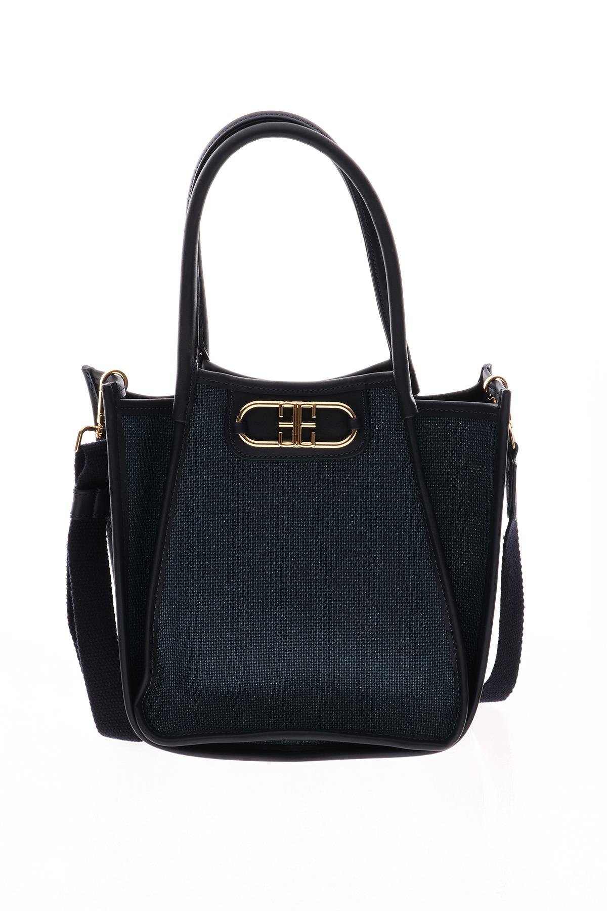 Keten Deri Garnili, Kolonlu, Omuz ,El, Çapraz Askı Alternatifli, Şık Çanta