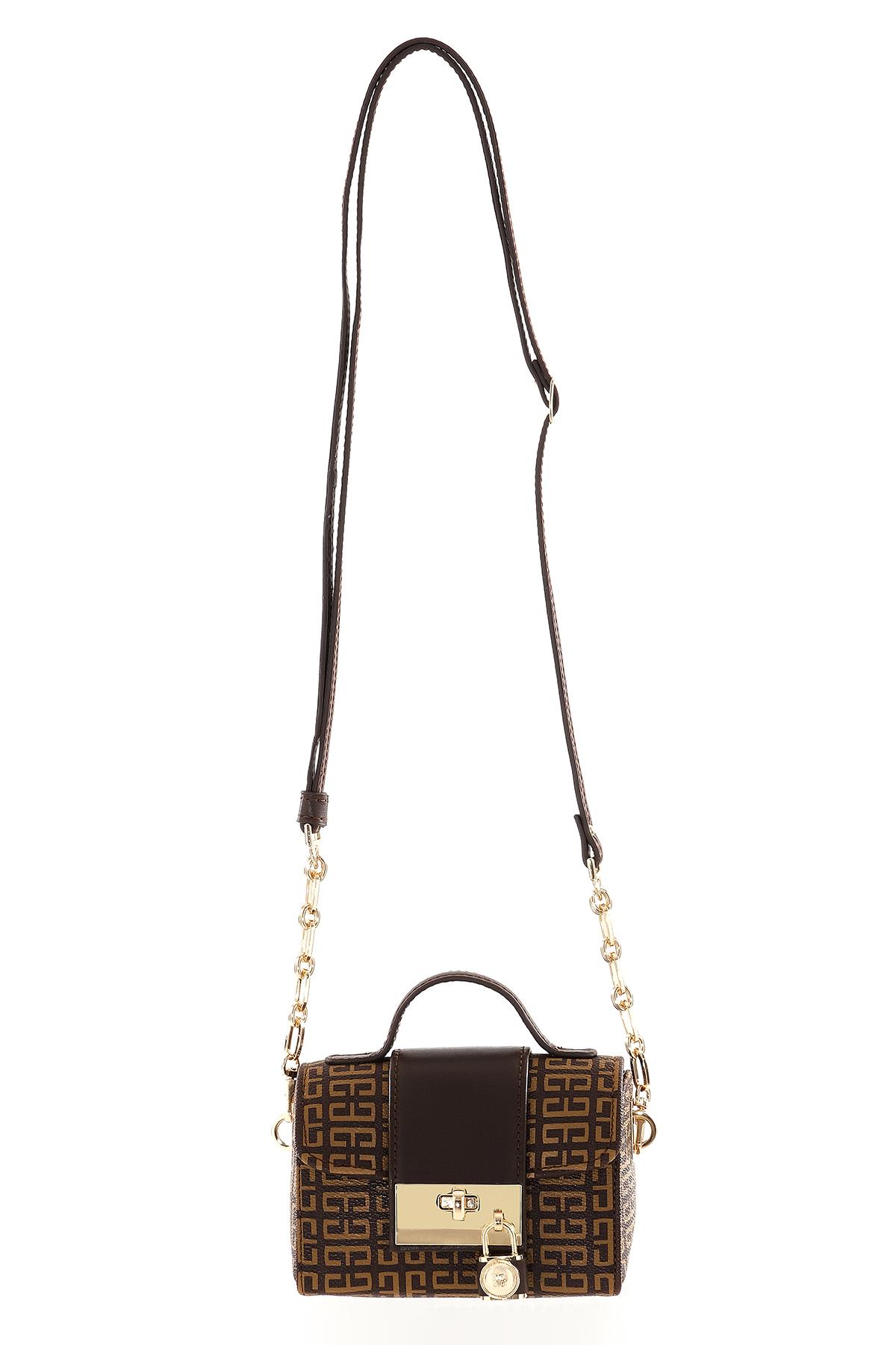 Kilit Aksesuarlı El Omuz Çapraz Kullanımlı Mini Çanta