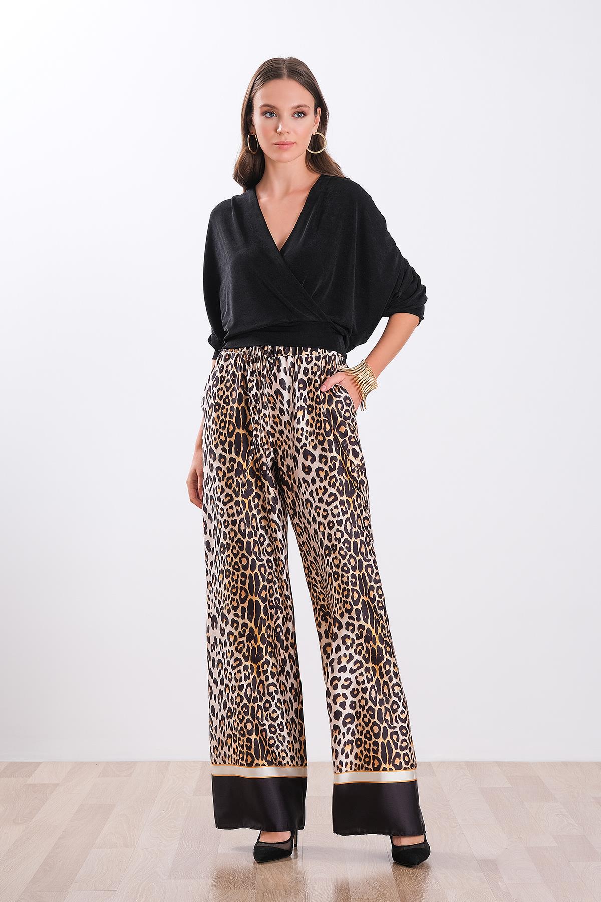 Leopar Desenli Pantolon