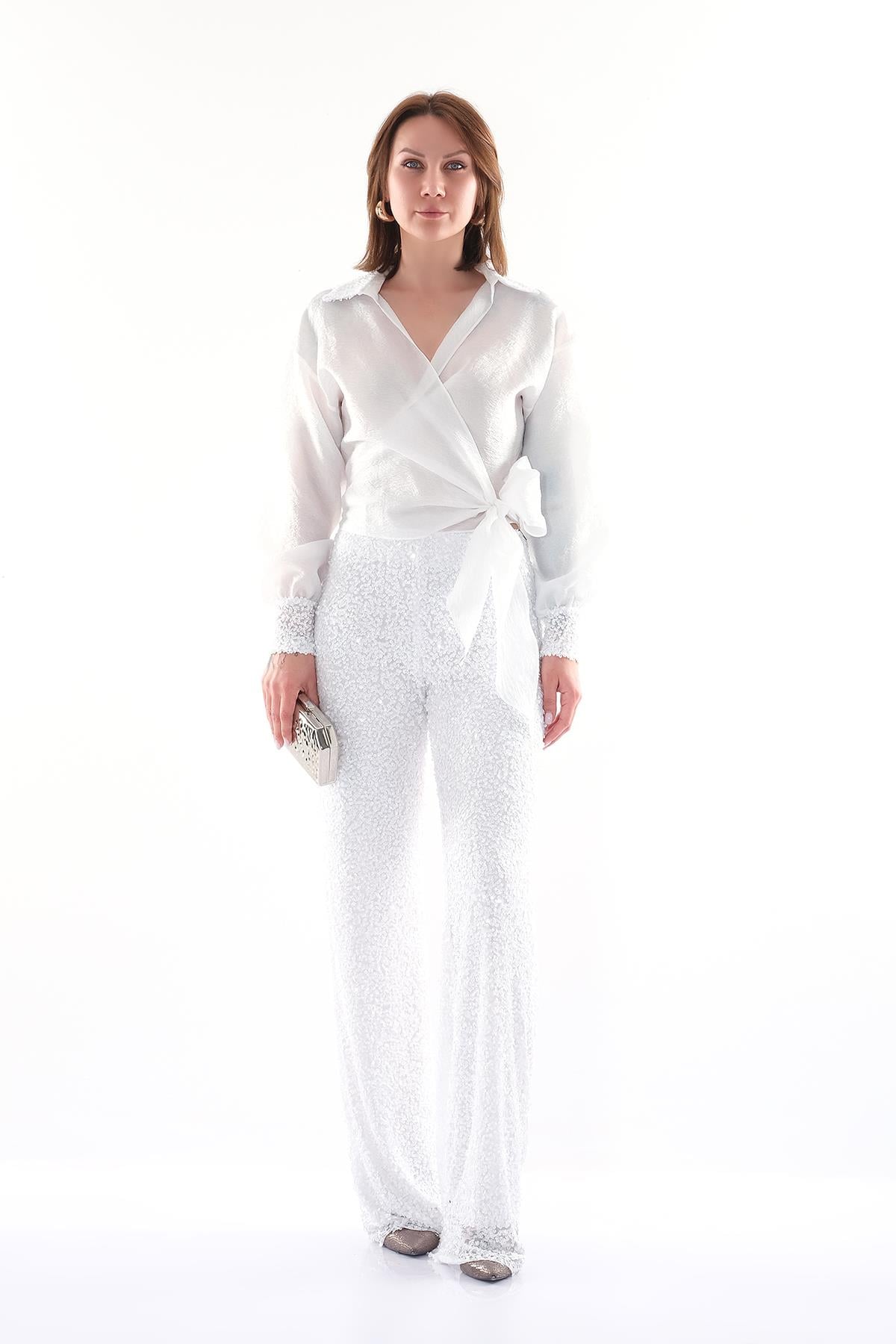 Payet Garnil Pantolon Bluz Takım