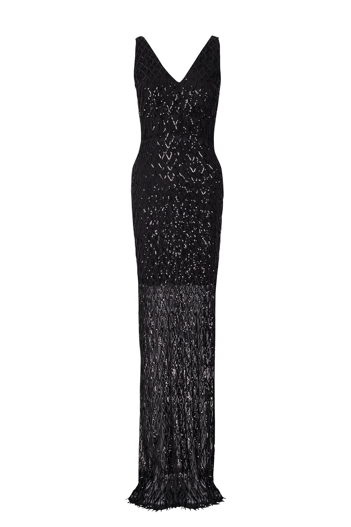 Püskül Payetli Elbise