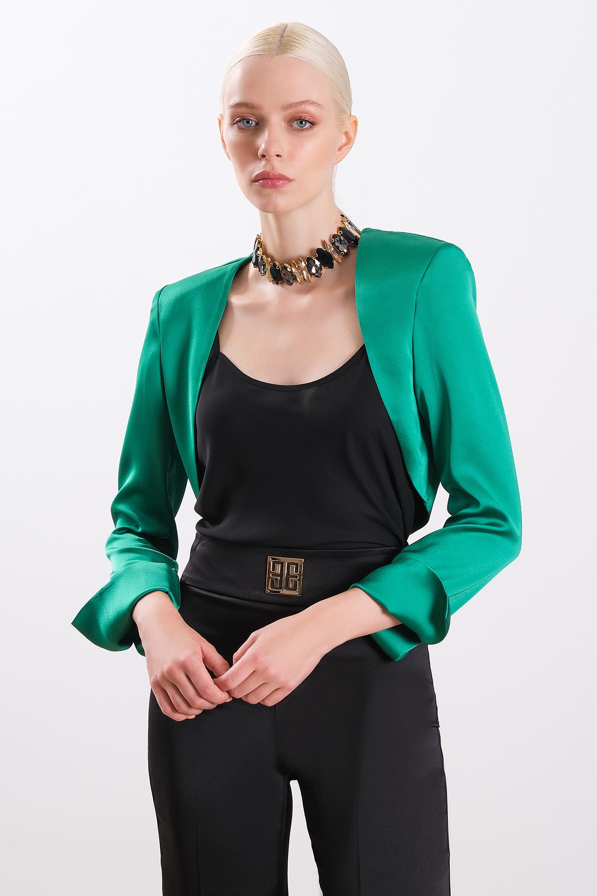Saten Uzun Kollu Bolero
