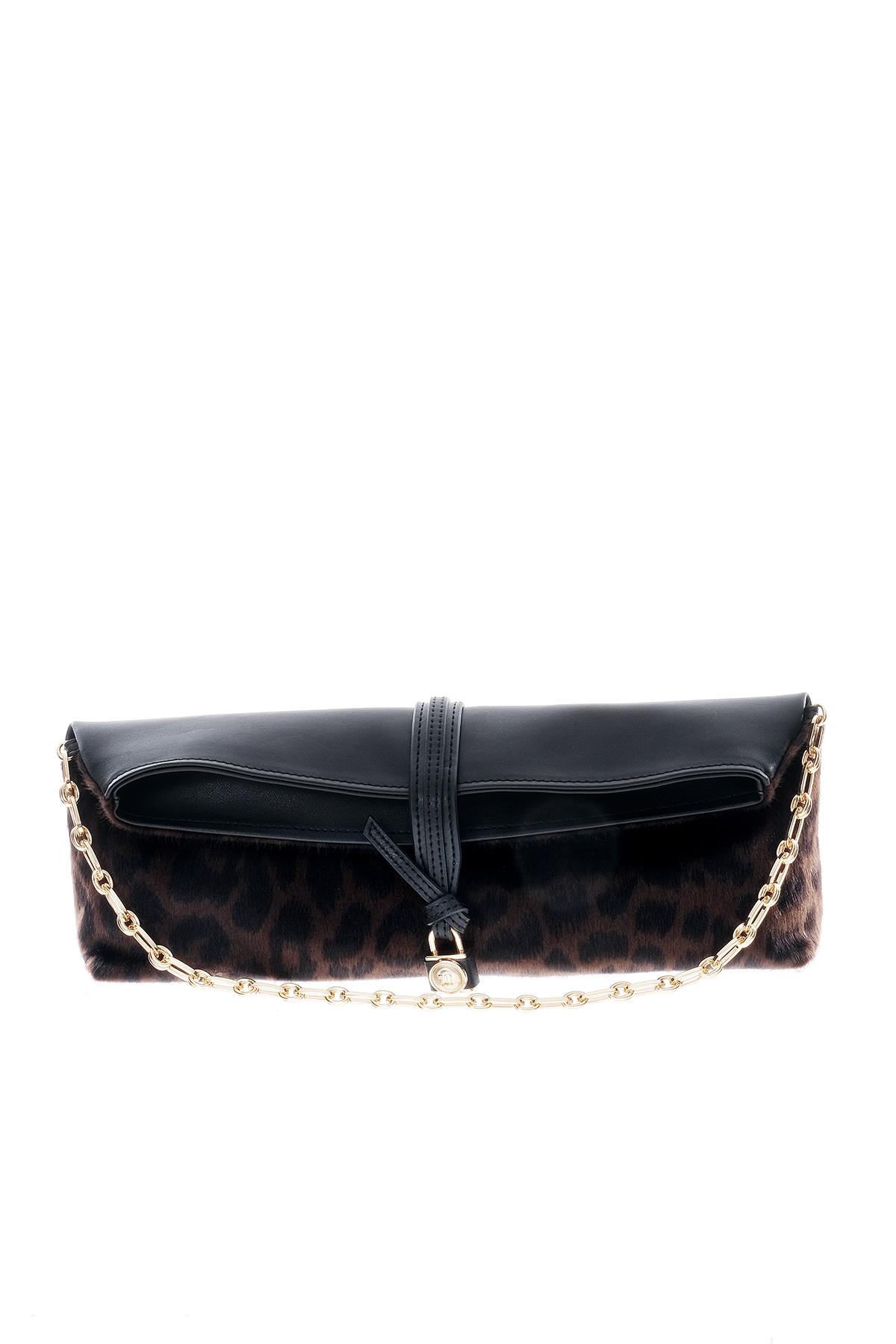 Tay Tüyü Kilit Aksesuarlı Portföy El Çanta