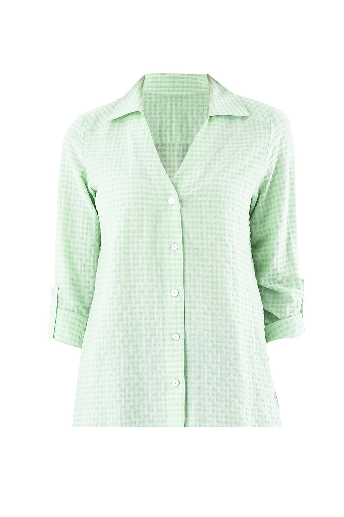 V Yaka Kol Detaylı Gömlek